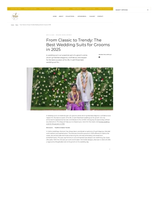 From Classic to Trendy The Best Wedding Suits for Grooms in 2025
