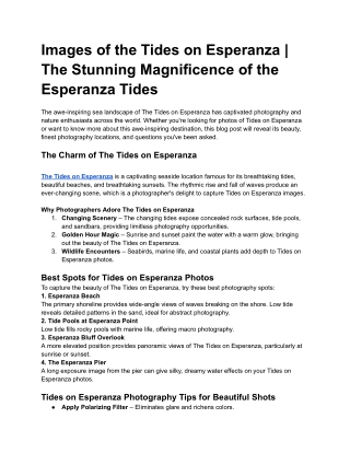 Images of the Tides on Esperanza _ The Stunning Magnificence of the Esperanza Tides