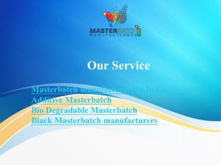Masterbatch manufacturers in India