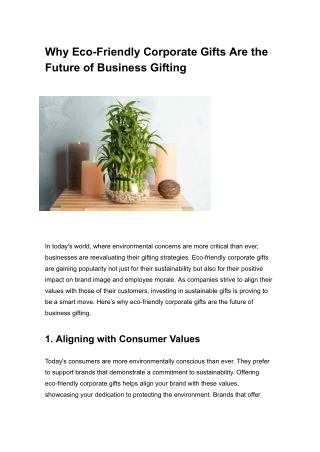 Why Eco-Friendly Corporate Gifts Are the Future of Business Gifting
