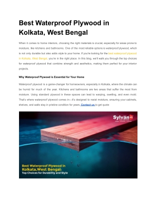 Best Waterproof Plywood in Kolkata, West Bengal