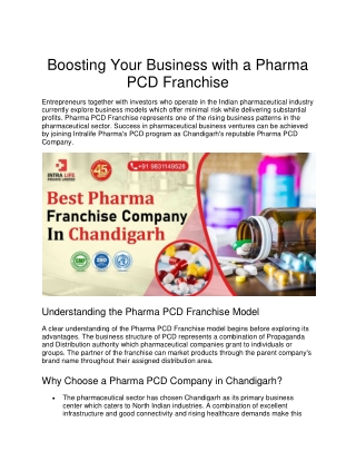 Intralife – Trusted Pharma PCD Company in Chandigarh for Quality & Growth