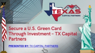 secure a u s green card through investment