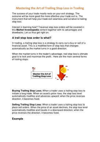 Pro Tips for Setting Effective Trailing Stop Loss Orders