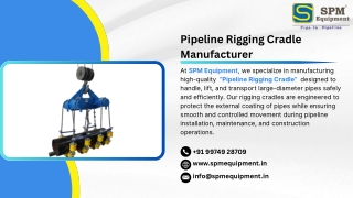 pipeline rigging cradle manufacturer