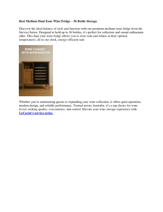 Best Medium Dual Zone Wine Fridge