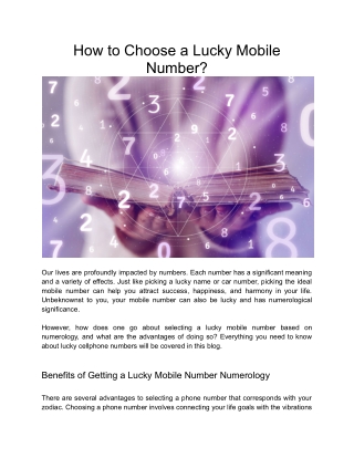 how to choose a lucky mobile number