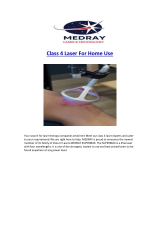 class 4 laser for home use