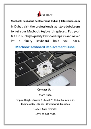 Macbook Keyboard Replacement Dubai  Istoredubai.com