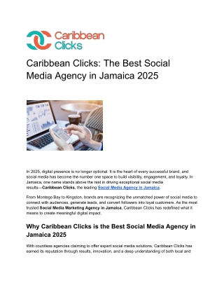 Caribbean Clicks: The Best Social Media Agency in Jamaica 2025