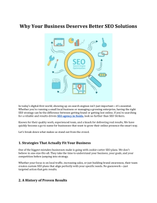 Why Your Business Deserves Better SEO Solutions