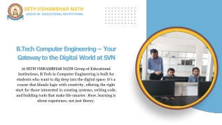 B.Tech in Computer Engineering from SVN