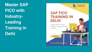 Master SAP FICO with Industry-Leading Training in Delhi