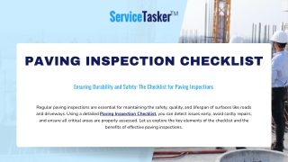 Paving Inspection Checklist