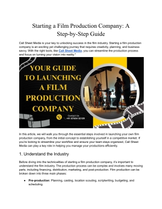Starting a Film Production Company_ A Step-by-Step Guide