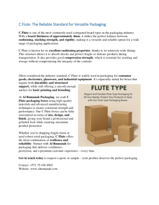 C Flute - al rumanah packaging