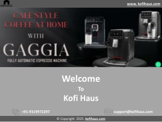 Espresso Coffee Machine- Kofi Haus