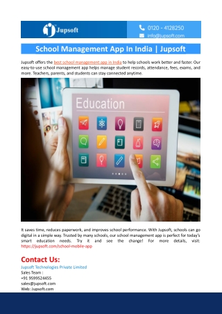 School Management App In India