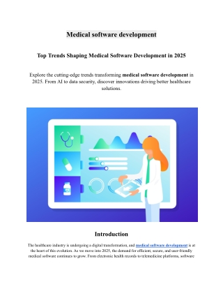 Top Trends Shaping Medical Software Development in 2025