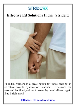 effective ed solutions india striderx