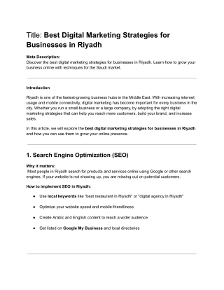 Best Digital Marketing Strategies