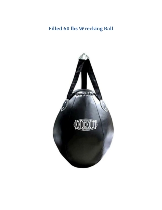 Filled 60 lbs Wrecking Ball