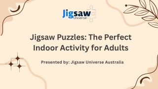 Jigsaw Puzzles The Perfect Indoor Activity for Adults