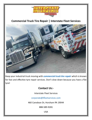 Commercial Truck Tire Repair  Interstate Fleet Services