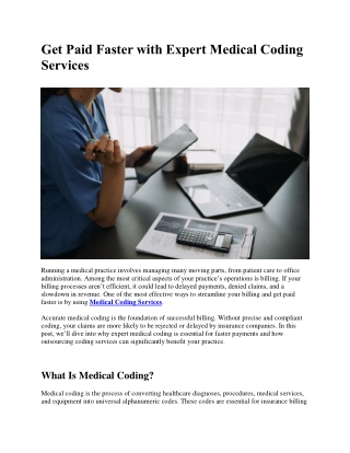 Get Paid Faster with Expert Medical Coding Services