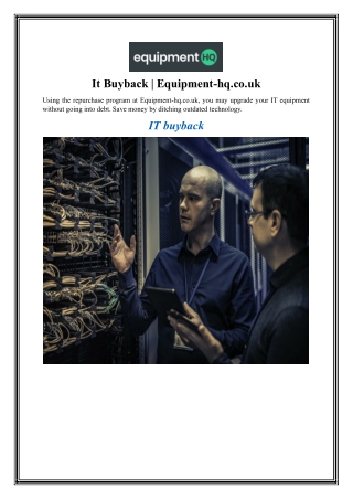 It Buyback Equipment-hq.co.uk