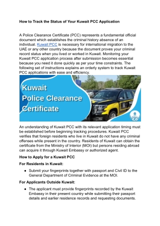 How to Track the Status of Your Kuwait PCC Application- F- 11-04-2025- Blog Content.docx