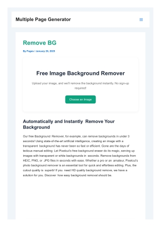multiple page generator