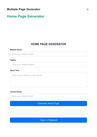 multiple page generator