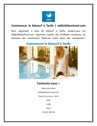 Commencer le kitesurf à Tarifa  addictkiteschool.com