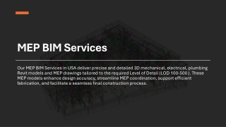 MEP BIM Services - BIMPRO LLC