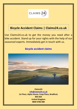 Bicycle Accident Claims Claims24.co.uk