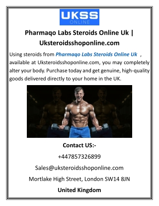 Pharmaqo Labs Steroids Online Uk Uksteroidsshoponline