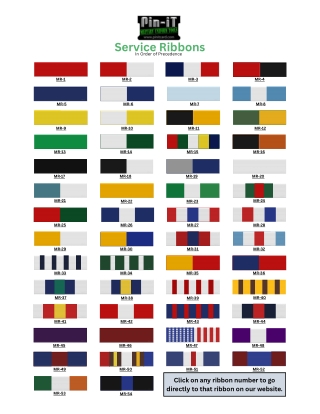 Pin-iT Military Uniform Tools Service Ribbons-Police Ribbons