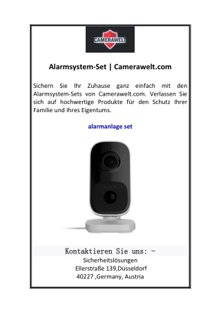 alarmsystem set camerawelt com