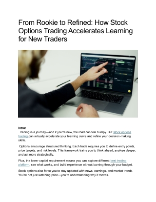from rookie to refined how stock options trading
