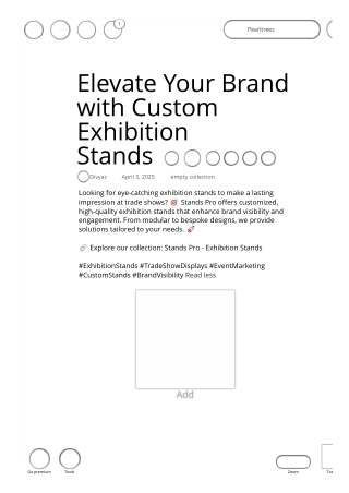 Elevate Your Brand with Custom Exhibition Stands _ Pearltrees P1