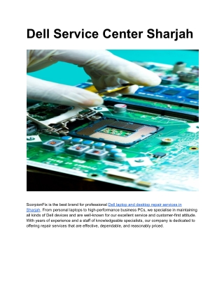 Dell Service Center Sharjah