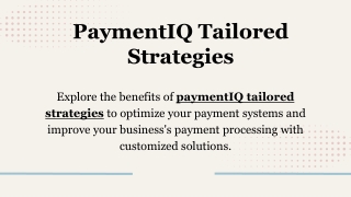 PaymentIQ Tailored Strategies