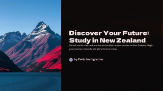 Study in New Zealand: Construct Your Future with World-Class Education