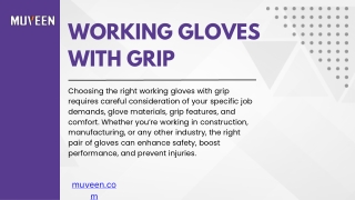 working gloves with grip