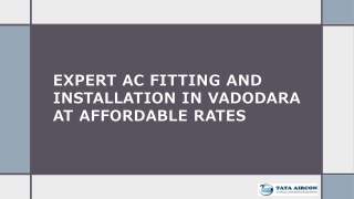 expert ac fitting and installation in vadodara at affordable rates