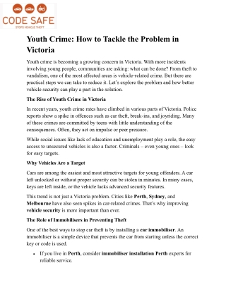 Youth Crime