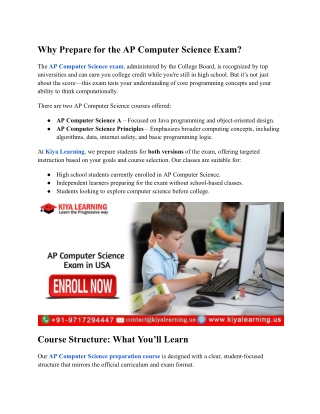 why prepare for the ap computer science exam