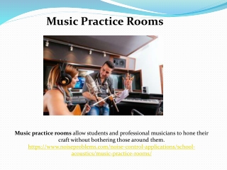 Music Practice Rooms