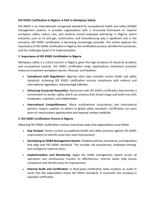 ISO 45001 Certification